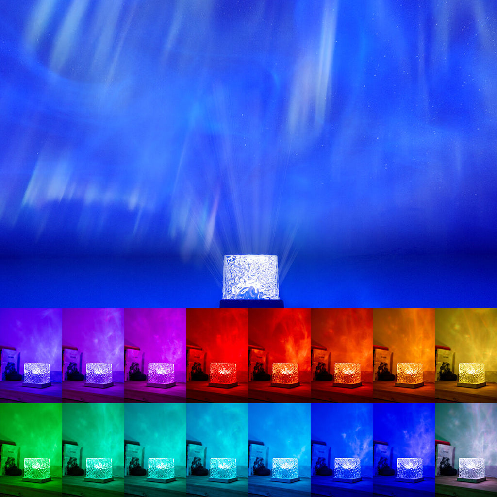 InnovaGoods Boralamp – Wiederaufladbarer Nordlichter LED Projektor | RGB Lampe mit 16 Farben, Fernbedienung & USB-C